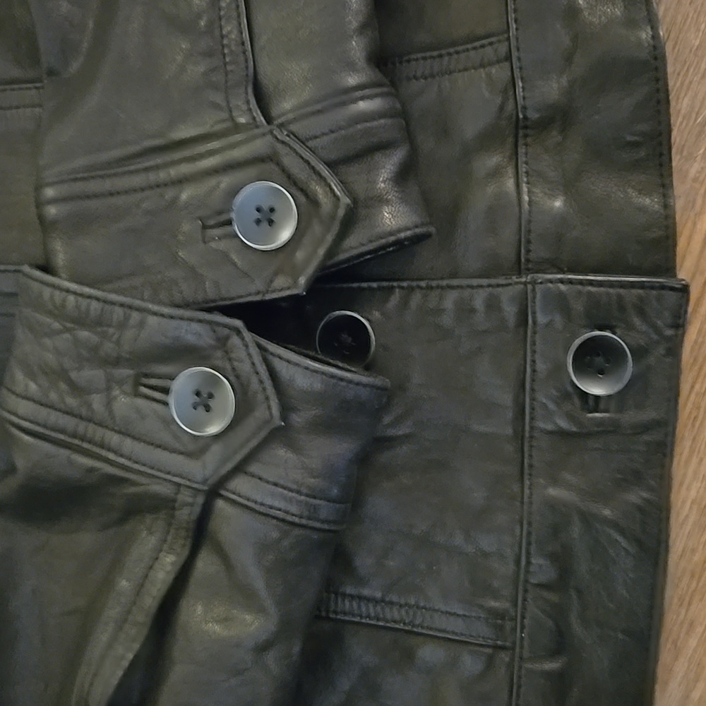 GAP Button Front Leather Jacket - image 5